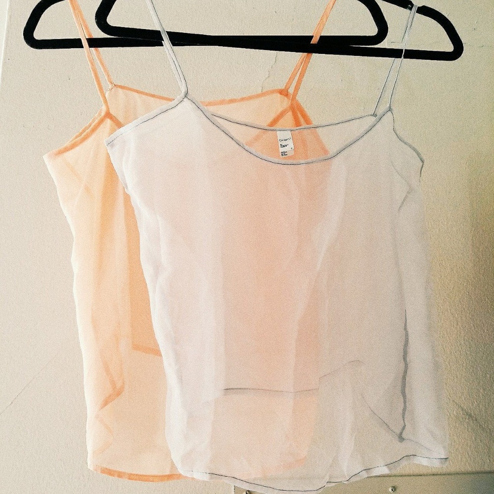 american apparel chiffon tanks